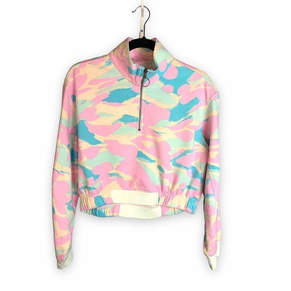 Abound Pastel Camo Crop Pullover S